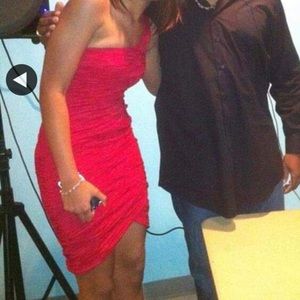 Red One Shoulder Dress